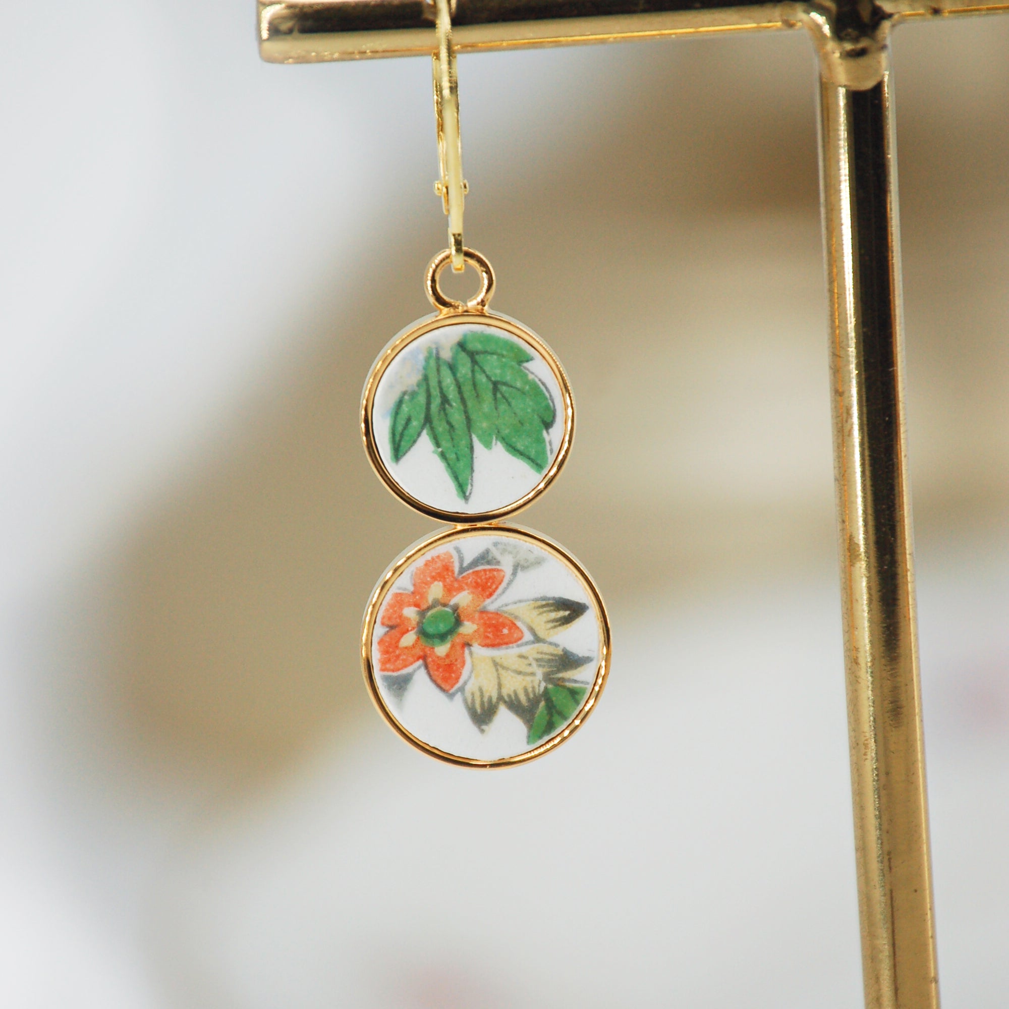 Boucles d'oreilles "Campanule orange"