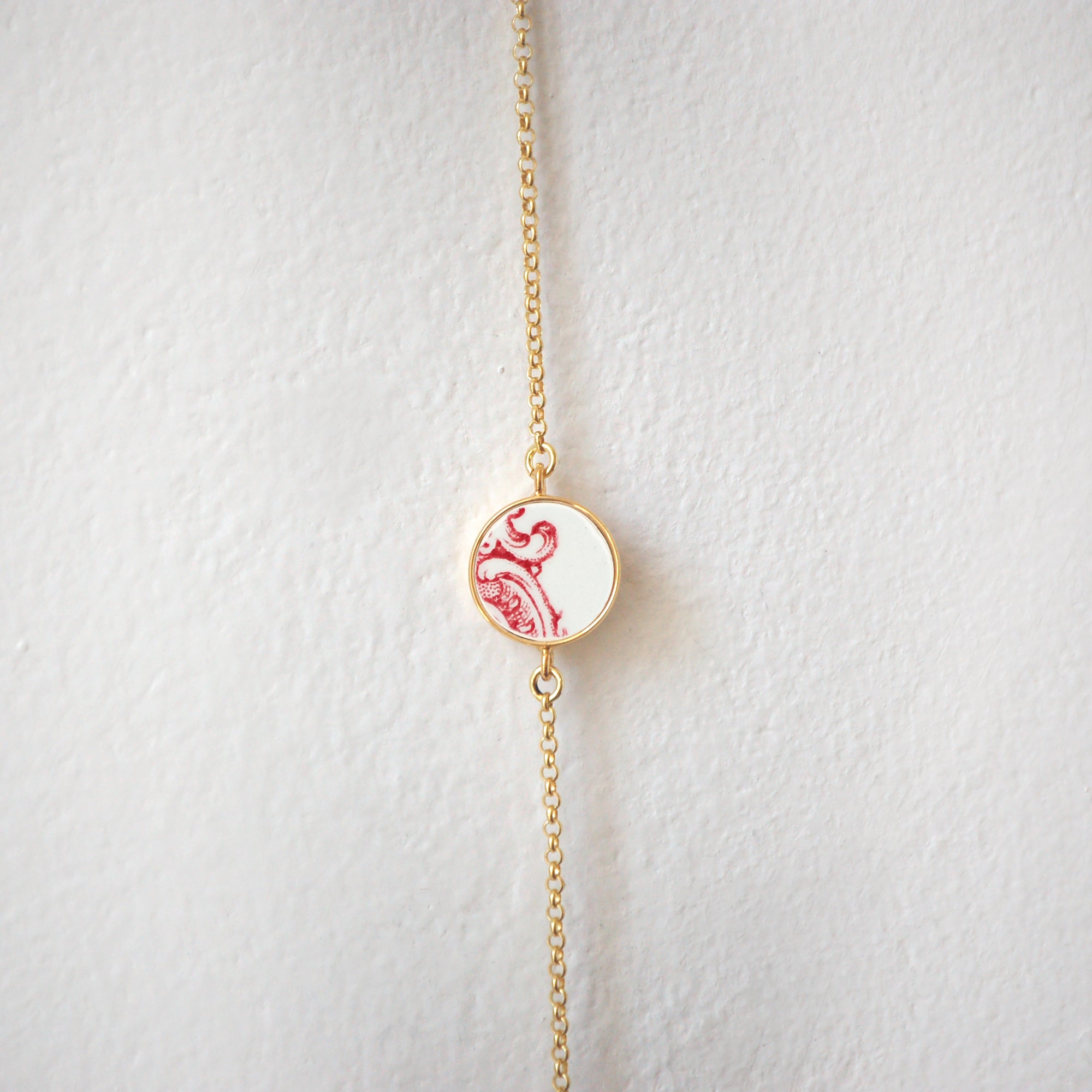 Bracelet ajustable "Volute en vieux rose"