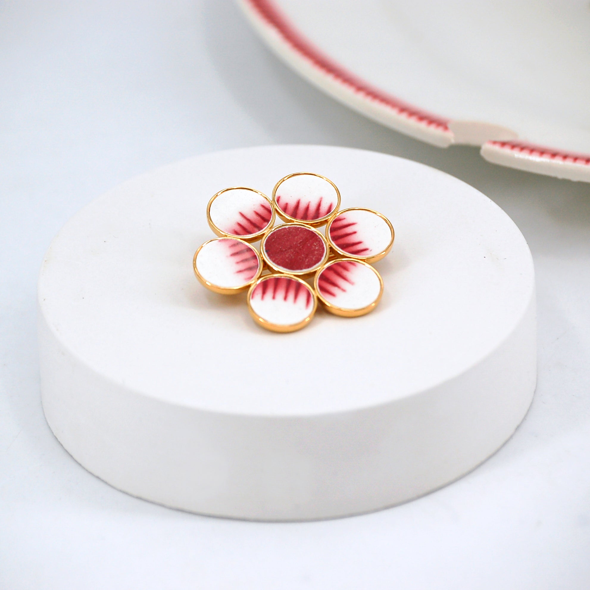 "The Declaration" brooch, gold finish