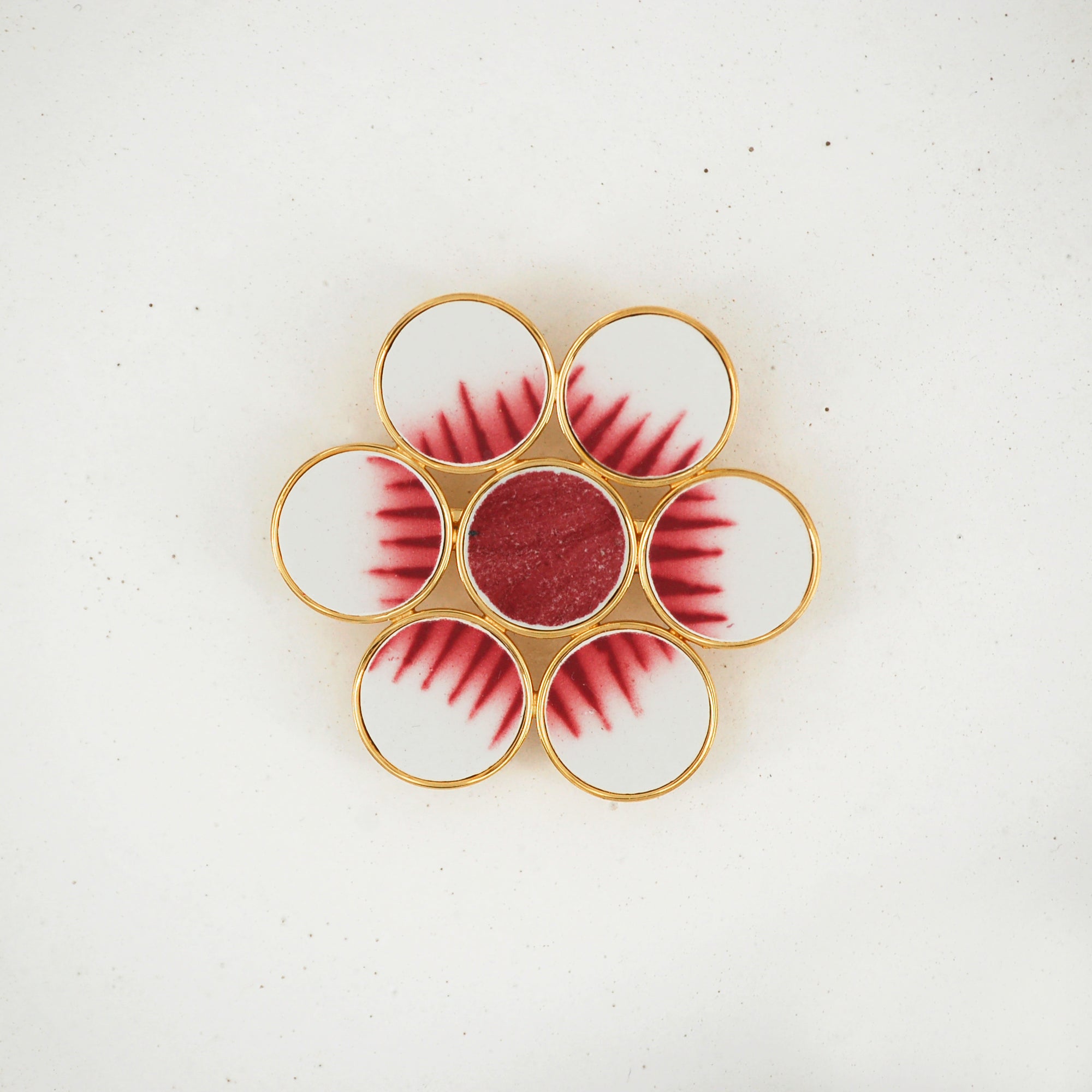 "The Declaration" brooch, gold finish