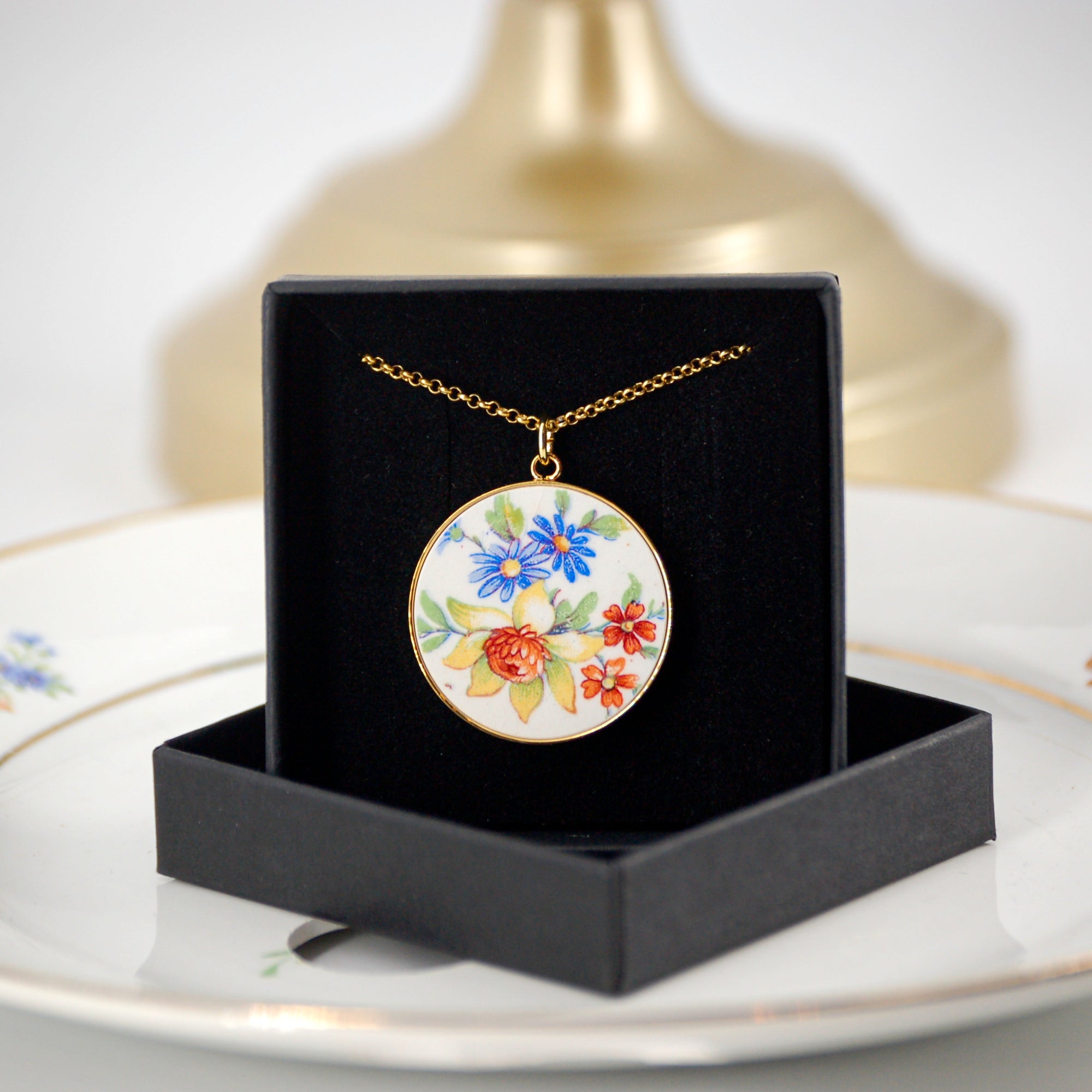 Pendentif Paula, finition or