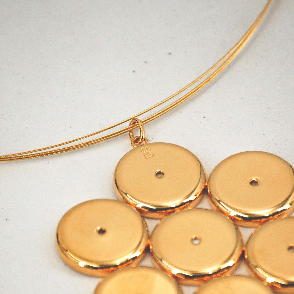 "The Declaration" brooch, gold finish