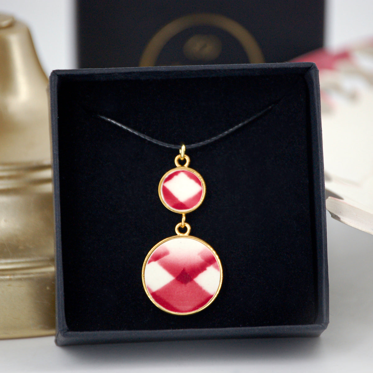 "Geometric Patterns" Pendant, Gold Finish