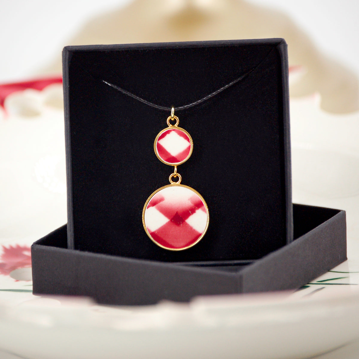 "Geometric Patterns" Pendant, Gold Finish