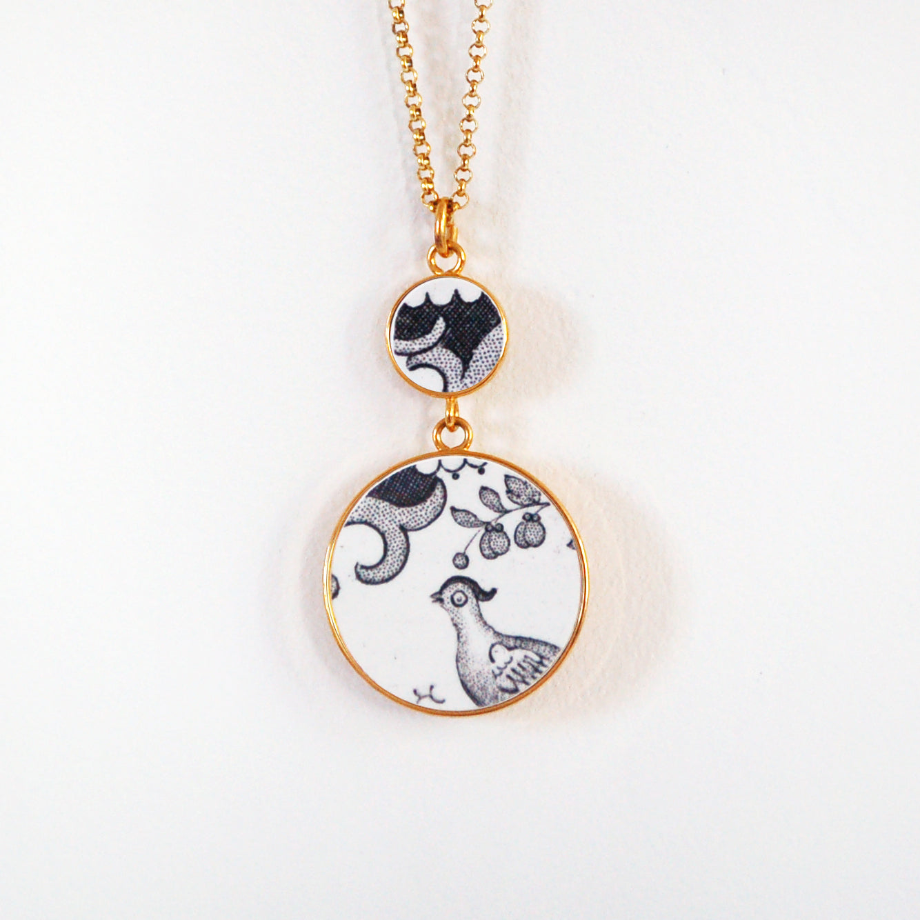 Pendentif "L'oiseau du paradis", finition or